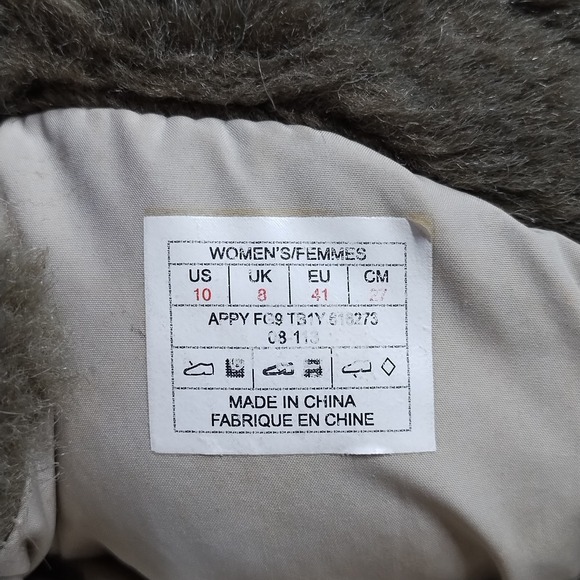 The North Face Insulated Winter Boots Womens US 10 Brown Tan Faux Fur Lace Up - Picture 11 of 13